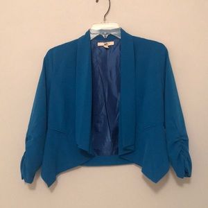 Blue Semi-cropped Blazer